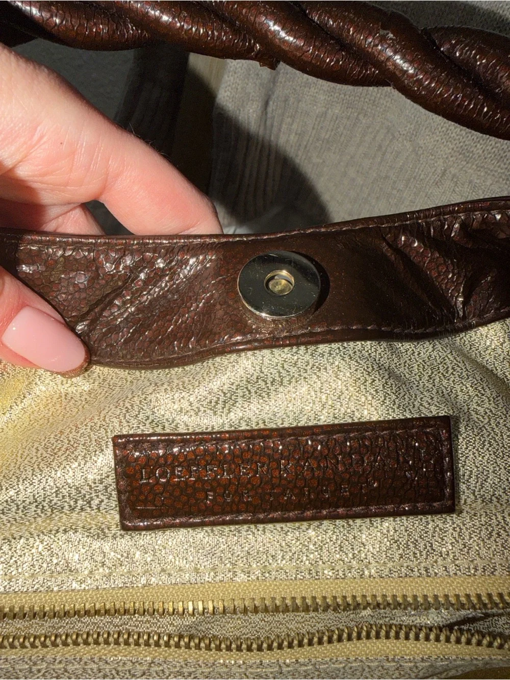 Loeffler Randall Brown Woven Leather Hobo Shoulder Bag